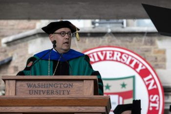 Chancellor Martin speaking at inauguration on Oct. 3, 2019